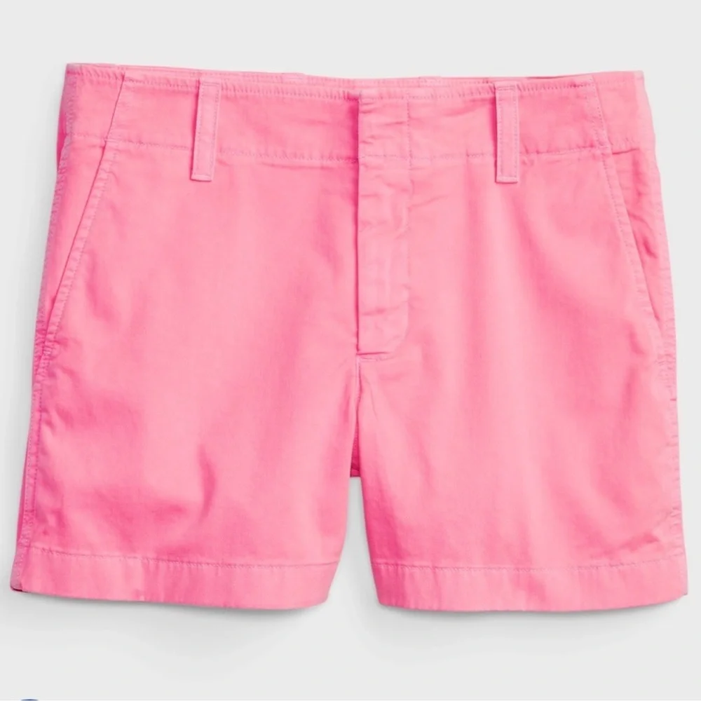 GAP Neon Pink 4” Downtown Khaki Shorts